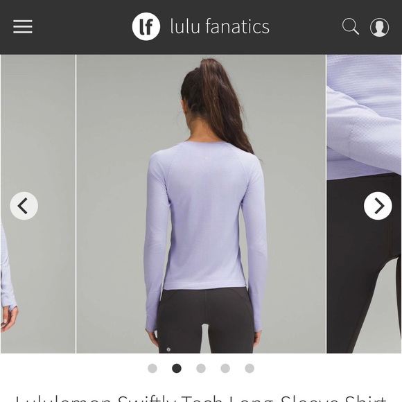 Lululemon Swiftly Tech Long-Sleeve Shirt 2.0 * Race Length, Lilac Smoke, Size 8 - Picture 2 of 9